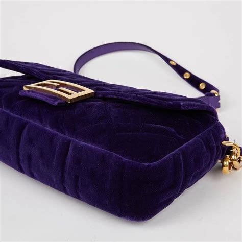 fendi velvet shoulder bag|fendi large baguette.